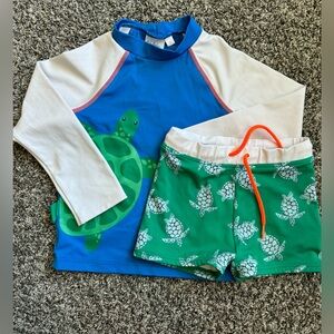 Baby Boden Rash Guard and Swim shorts 2/3